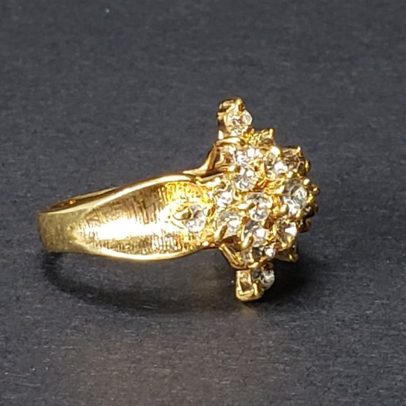 Vintage Ladies Cocktail Ring Size 8 - Picture 4 of 5